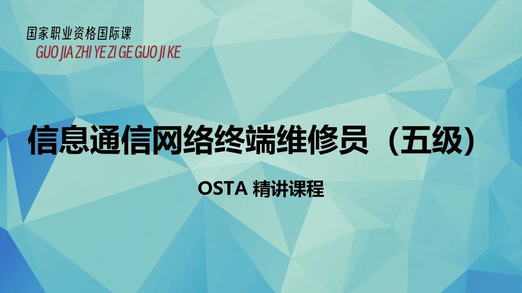 信息通信网络终端维修员（五级）