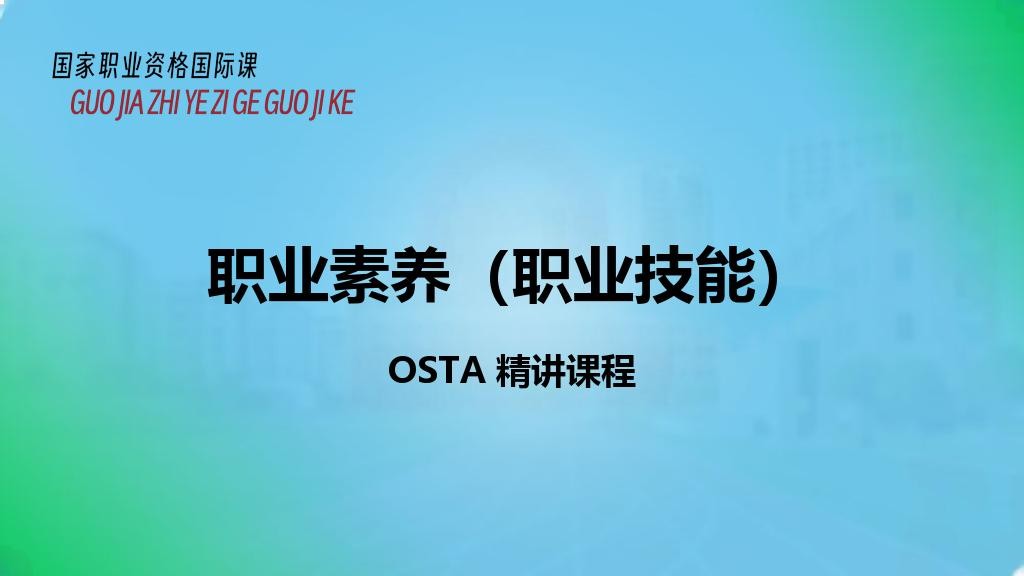 职业素养（职业技能）